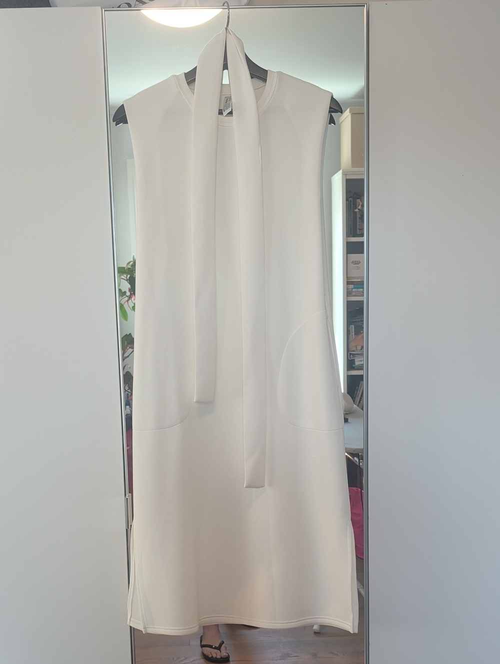 SPANX Ivory Sleeveless Midi Dress With Pockets!!